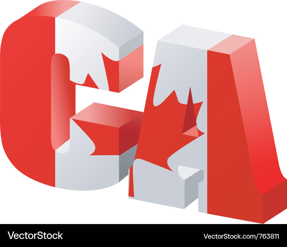 Internet top-level domain of canada Vector Image