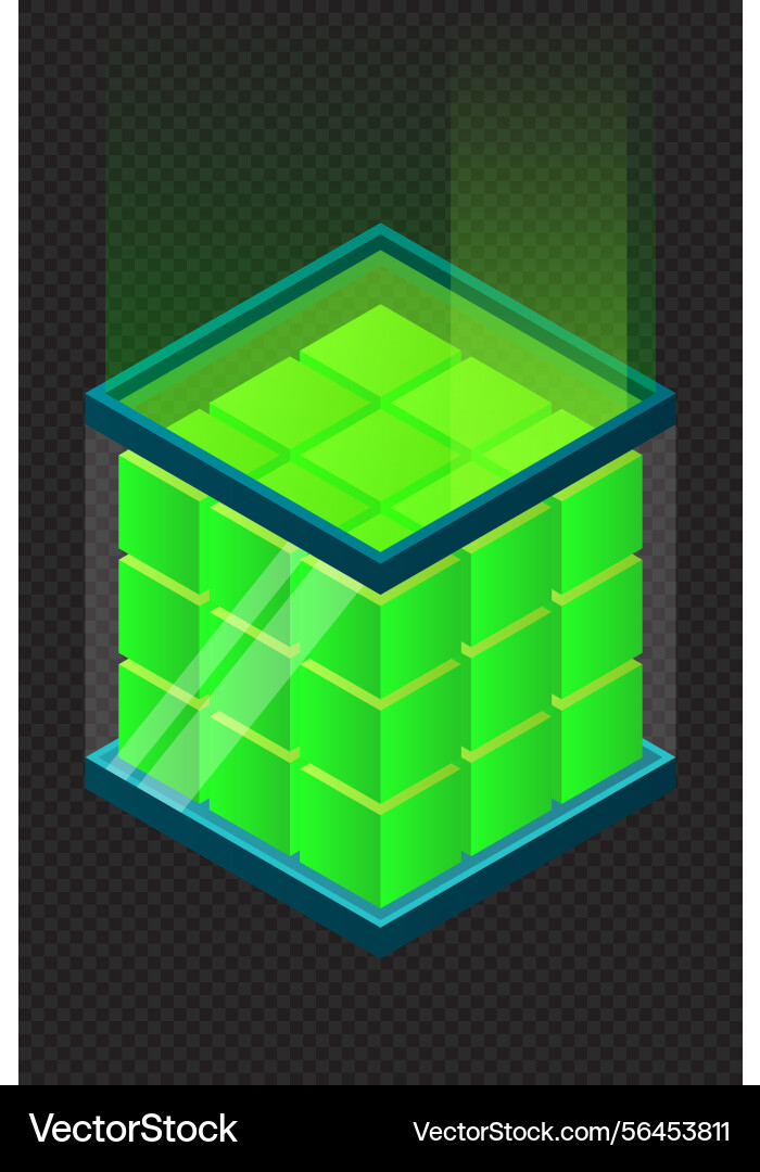 Isometric database futuristic server Isometric database futuristic server vector image