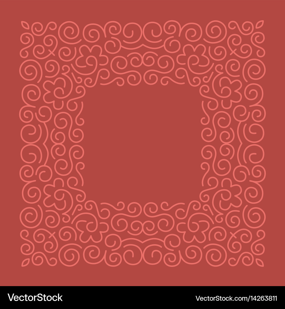 Linear frames design template vector image