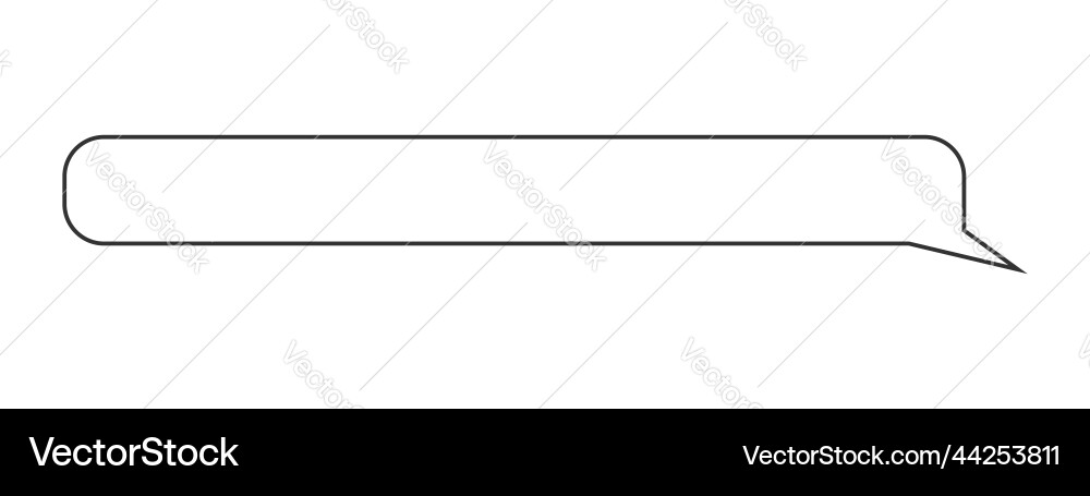 Message bubble in outline style blank chat frame Message bubble in outline style blank chat frame vector image
