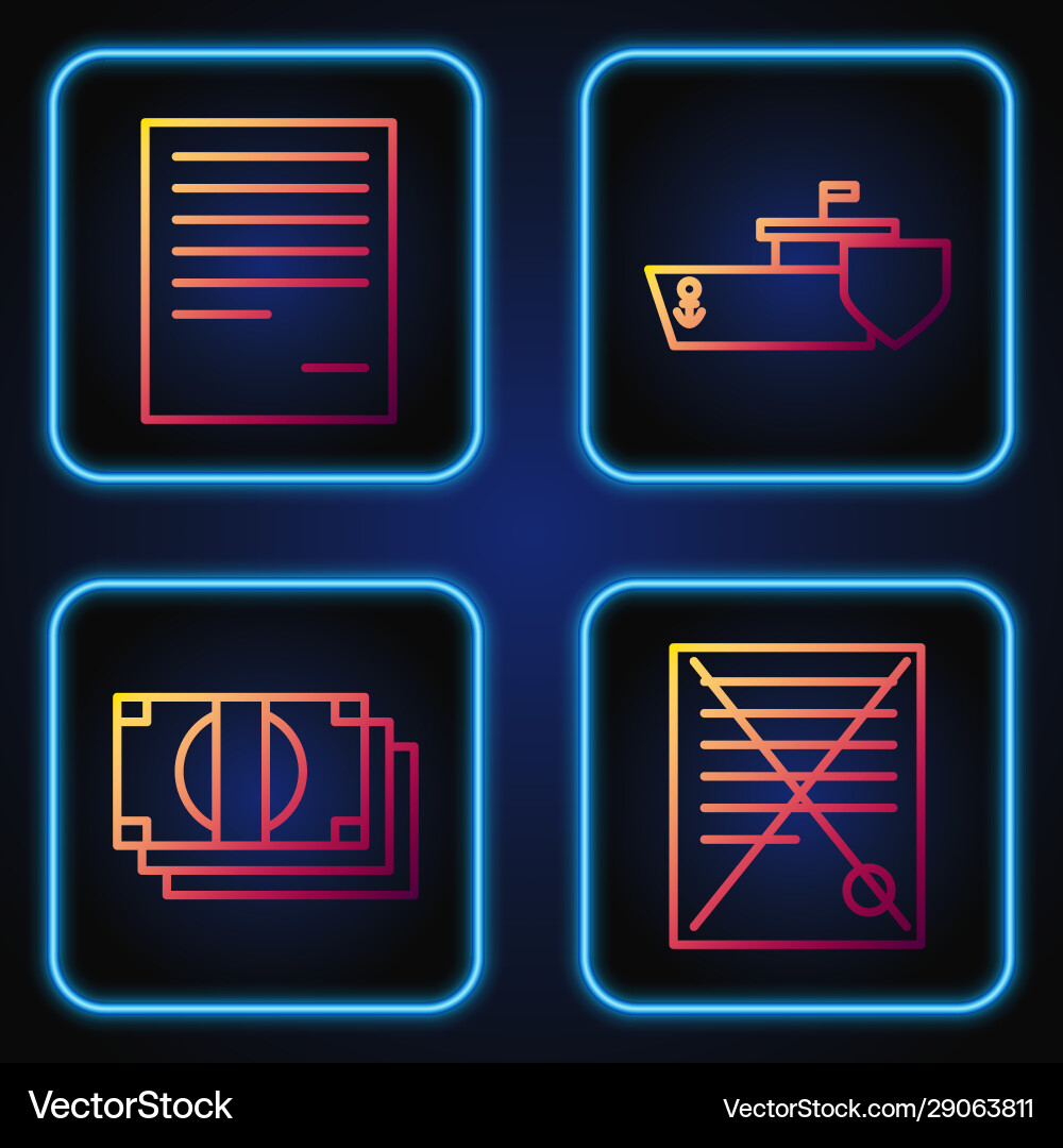 Set line delete file document stacks paper money Set line delete file document stacks paper money Vector Image