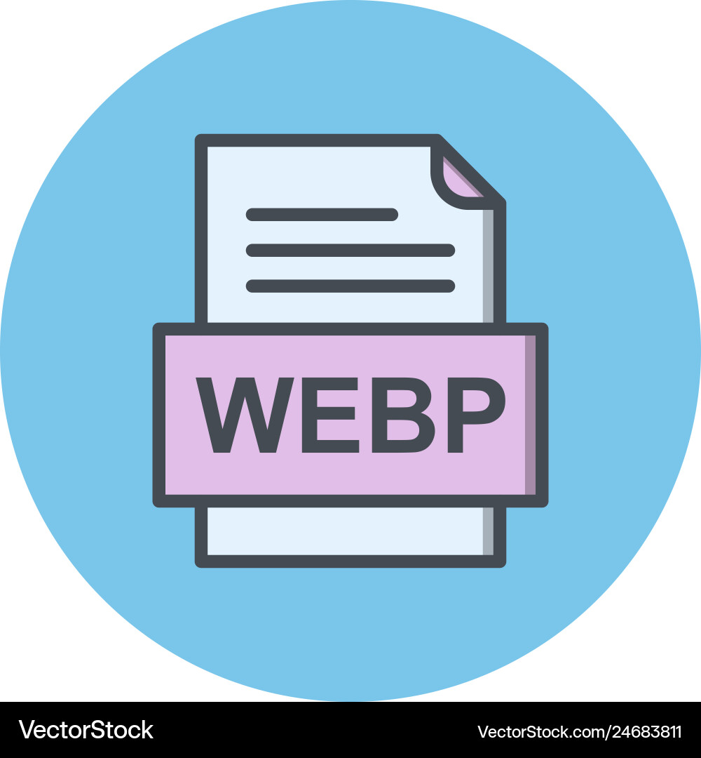 Webp file document icon vector image