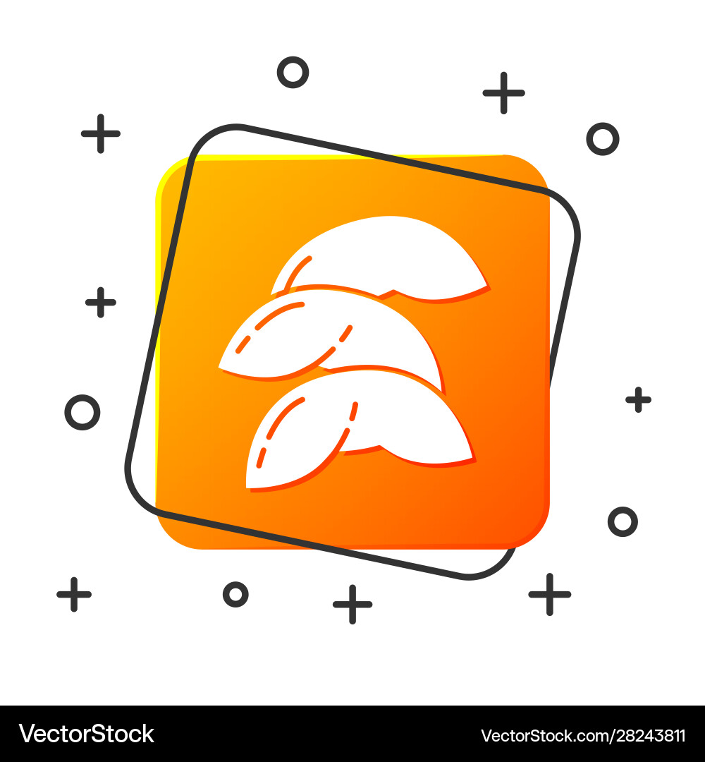 White chinese fortune cookie icon isolated White chinese fortune cookie icon isolated vector image