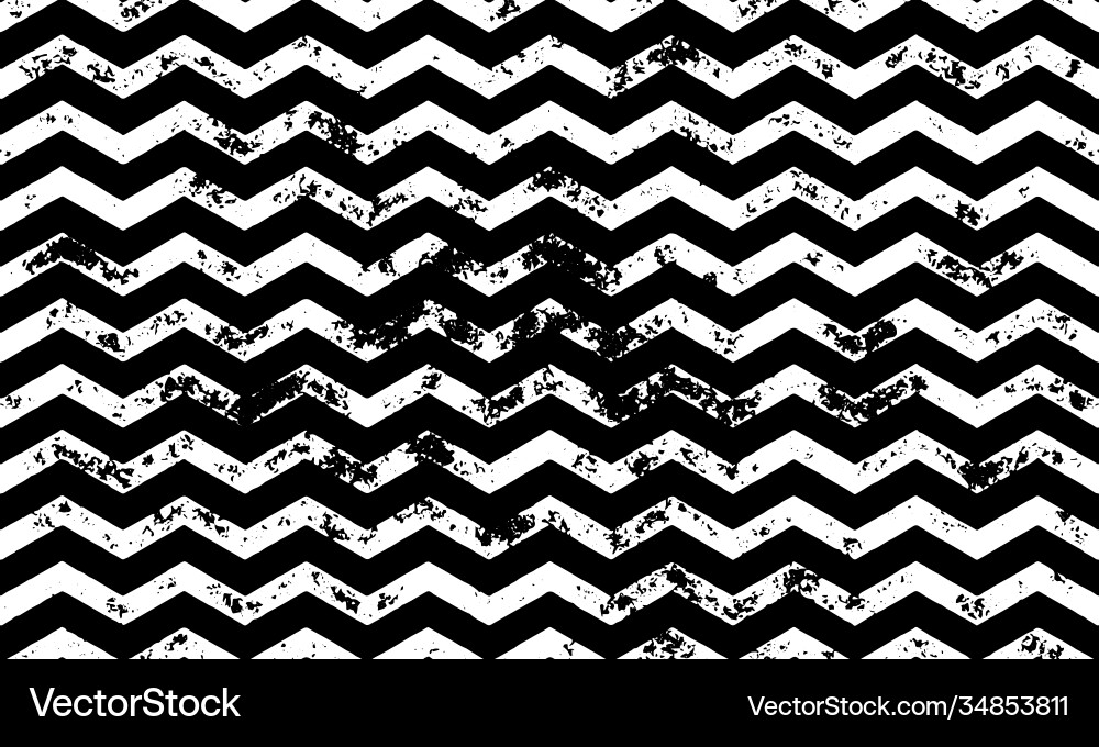 Zig zag grunge seamless pattern vector image