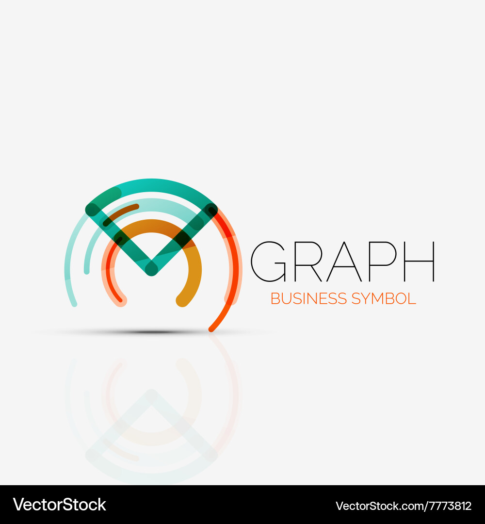 Abstract logo idea linear chart or graph Vector Image