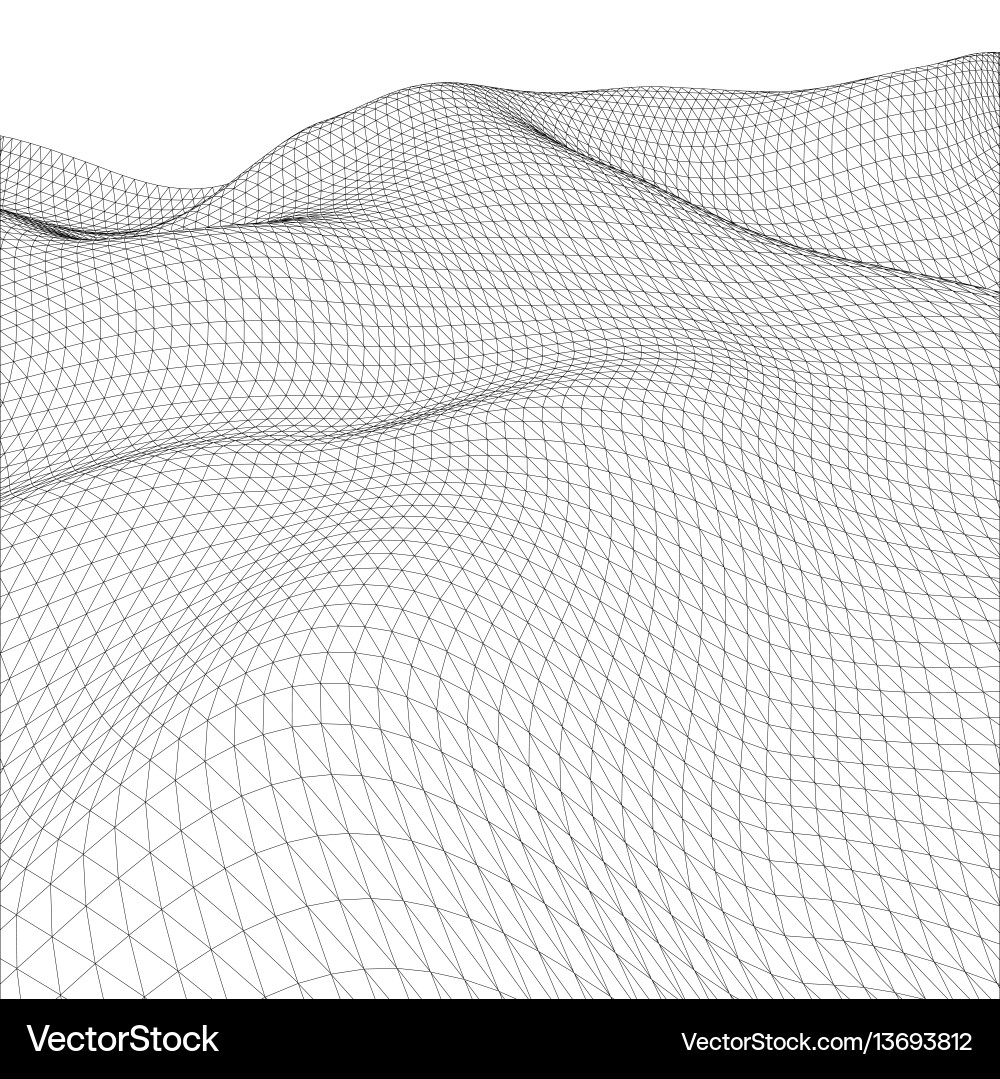 Abstract wire-frame grid Abstract wire-frame grid vector image