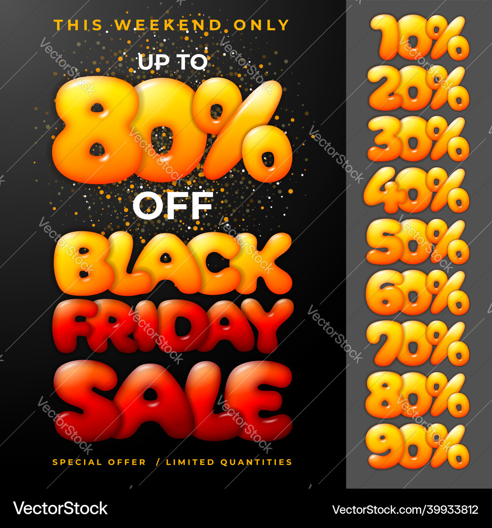 Black friday sale advertising banner Black friday sale advertising banner vector image