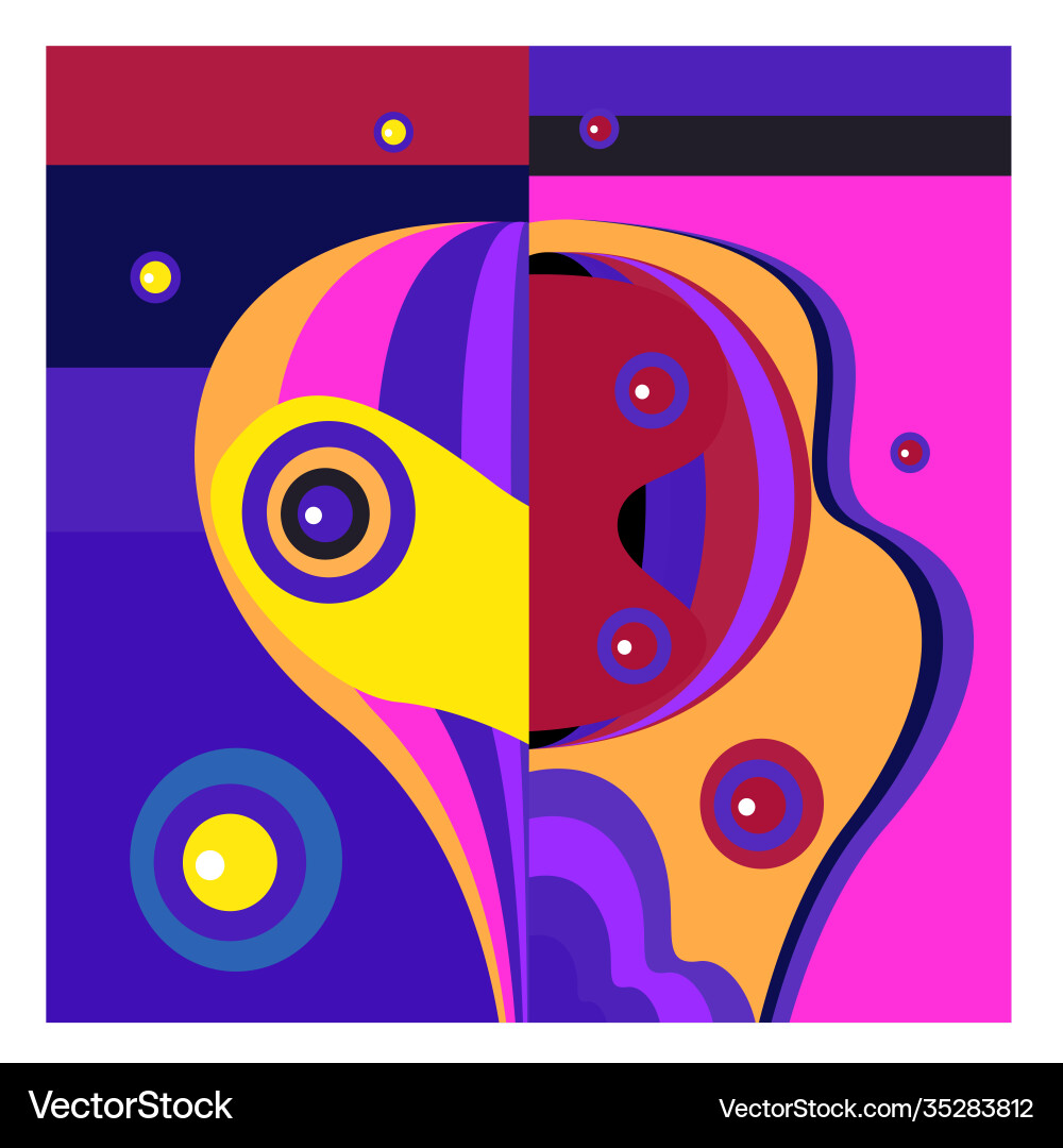 Colorful geometric and curve background pattern Vector Image