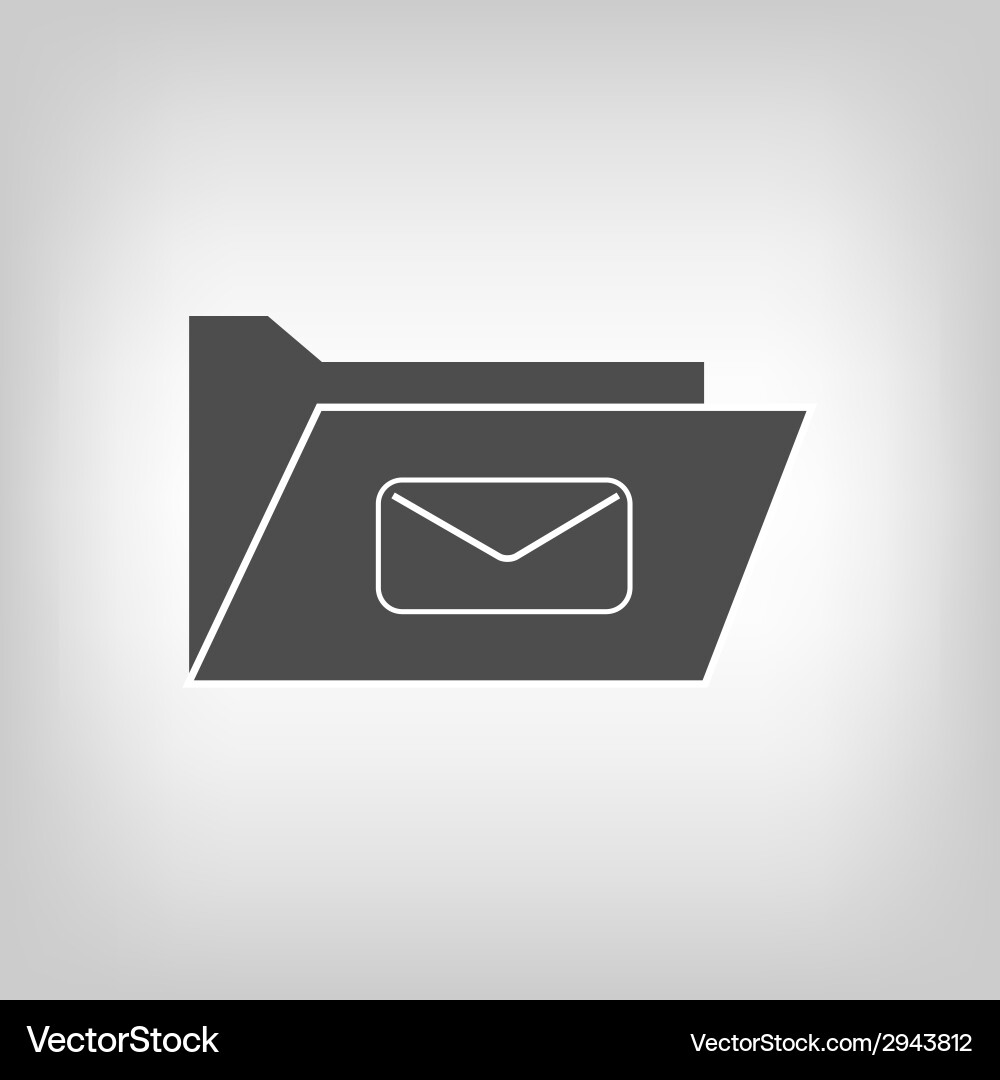 Computer folder with mail vector image