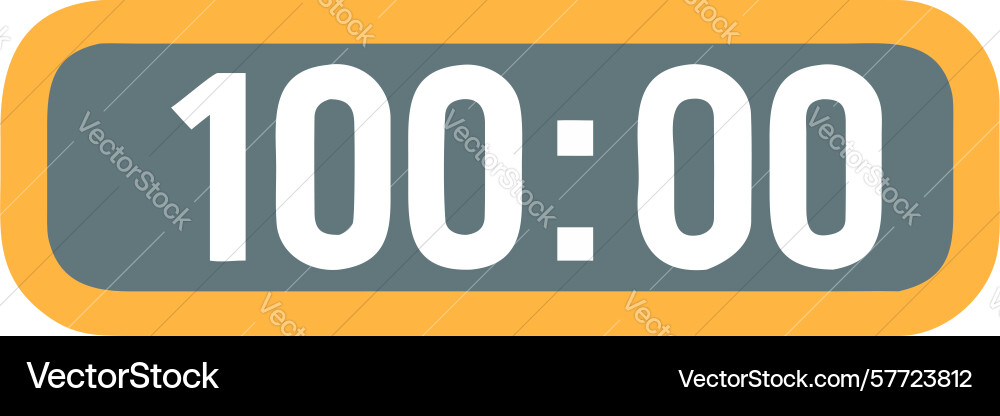 Digital timer 10000 countdown and time tracking vector image
