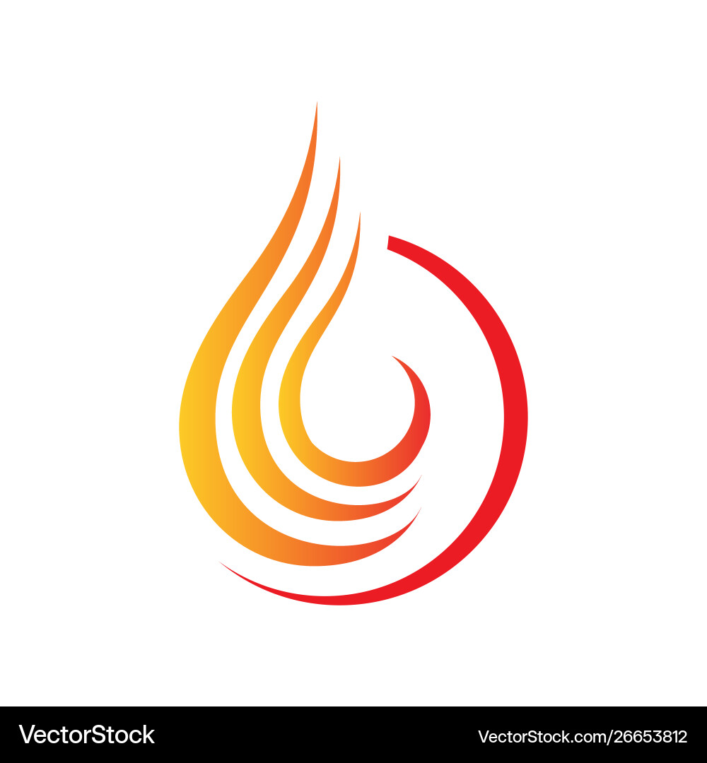 Fire Flames Logo Icons Vector Image