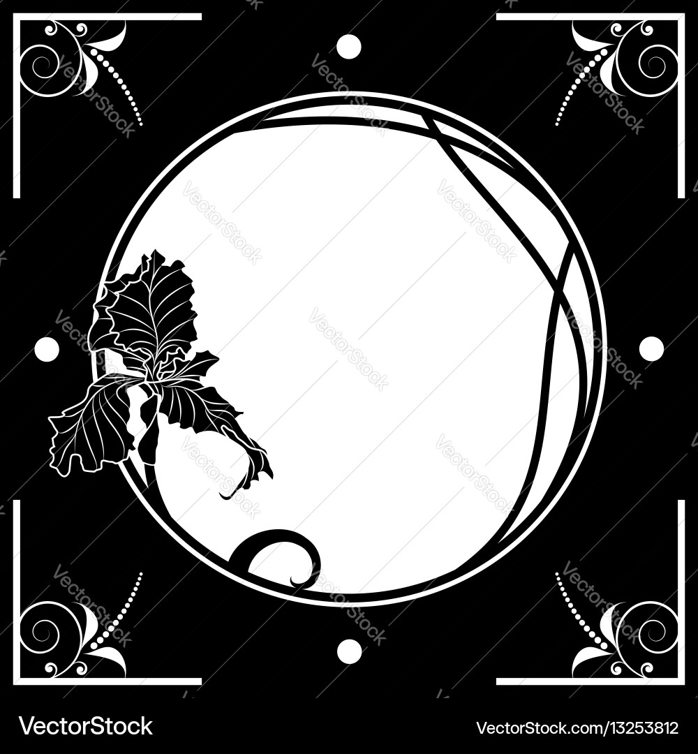 Frame with iris Vector Image