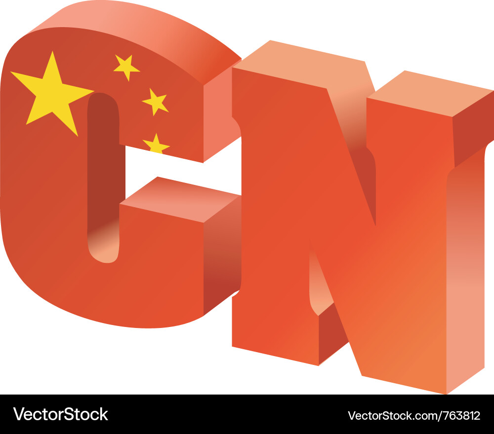 Internet top-level domain of china Vector Image