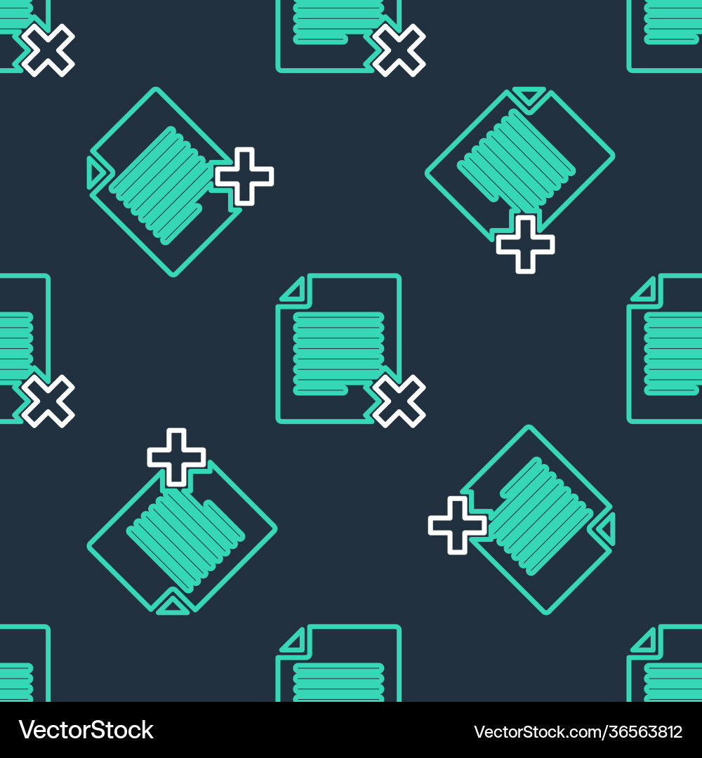 Line delete file document icon isolated seamless Line delete file document icon isolated seamless vector image