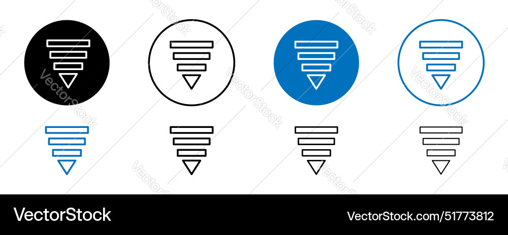List dropdown line icon set vector image