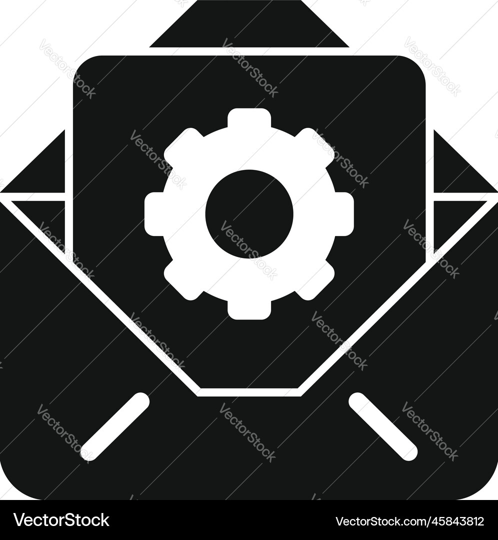 Mail technical icon simple data support Vector Image