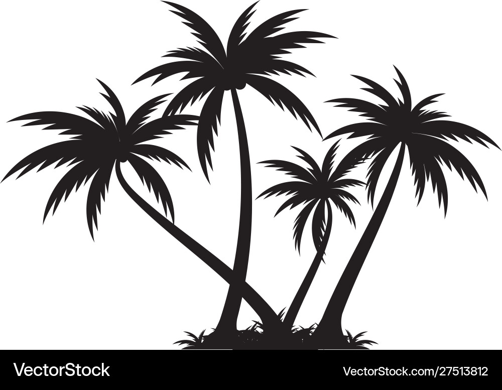 Palm tree icon template Palm tree icon template Vector Image