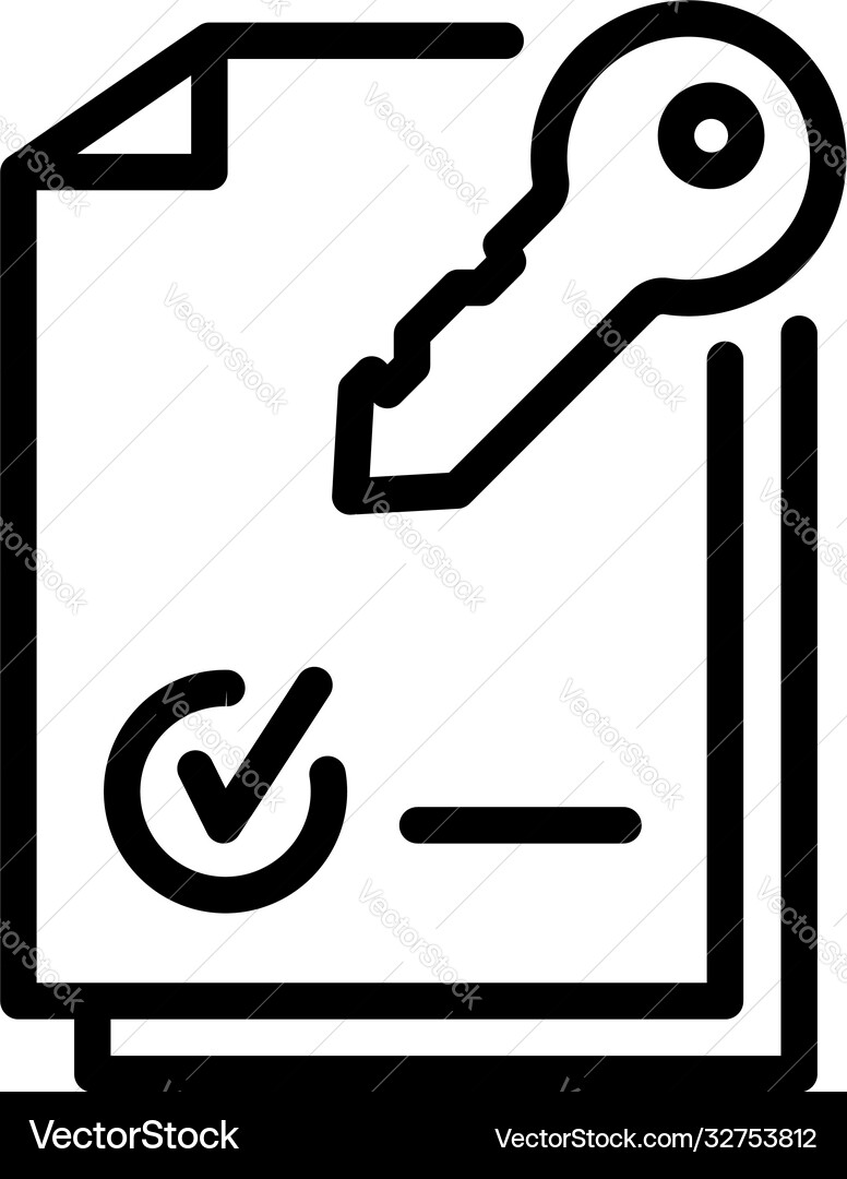 Paper multi-factor authentication icon outline Paper multi-factor authentication icon outline Vector Image