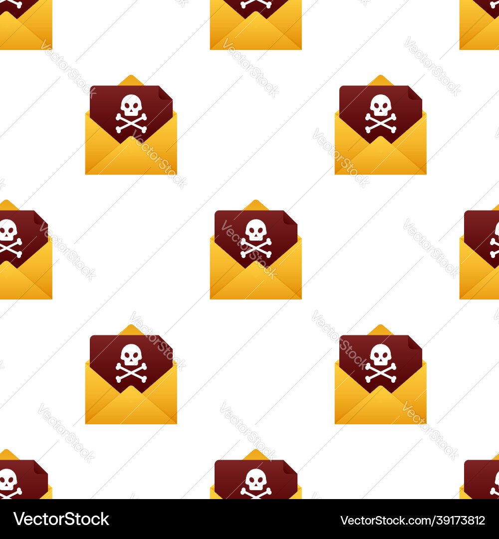 Red email virus pattern computer screen Red email virus pattern computer screen vector image
