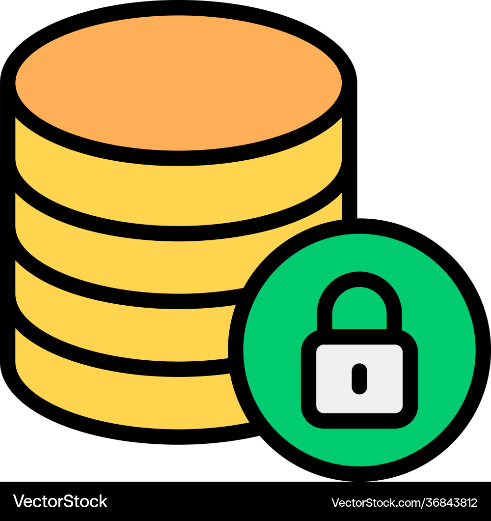 Secure database vector image