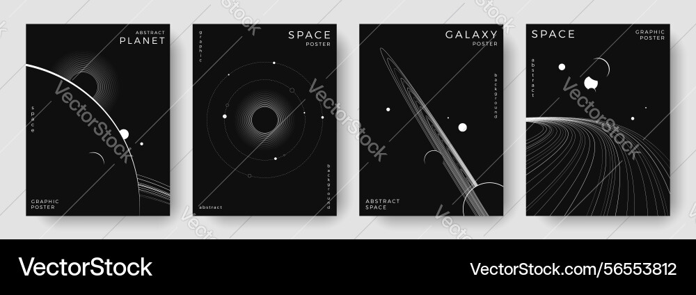 Set of abstract space astronomy backgrounds Set of abstract space astronomy backgrounds vector image