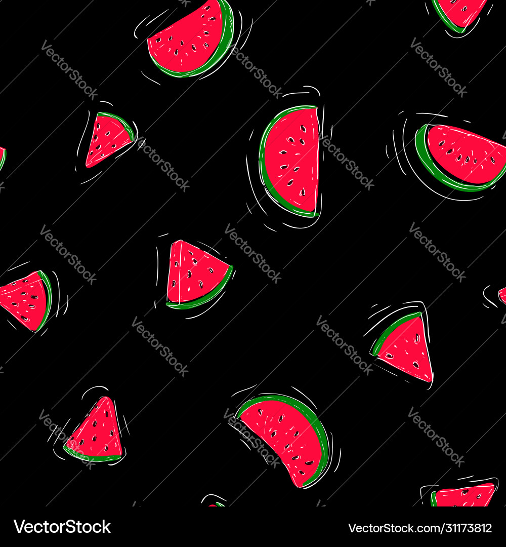 Watermelon Slice Pattern vector image