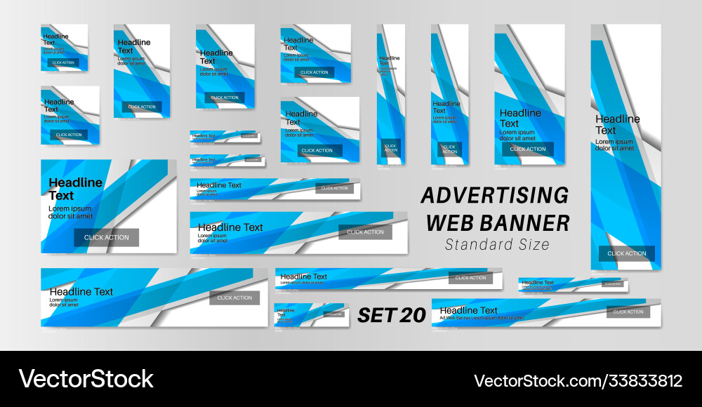 Web banner standard size abstract background Web banner standard size abstract background vector image