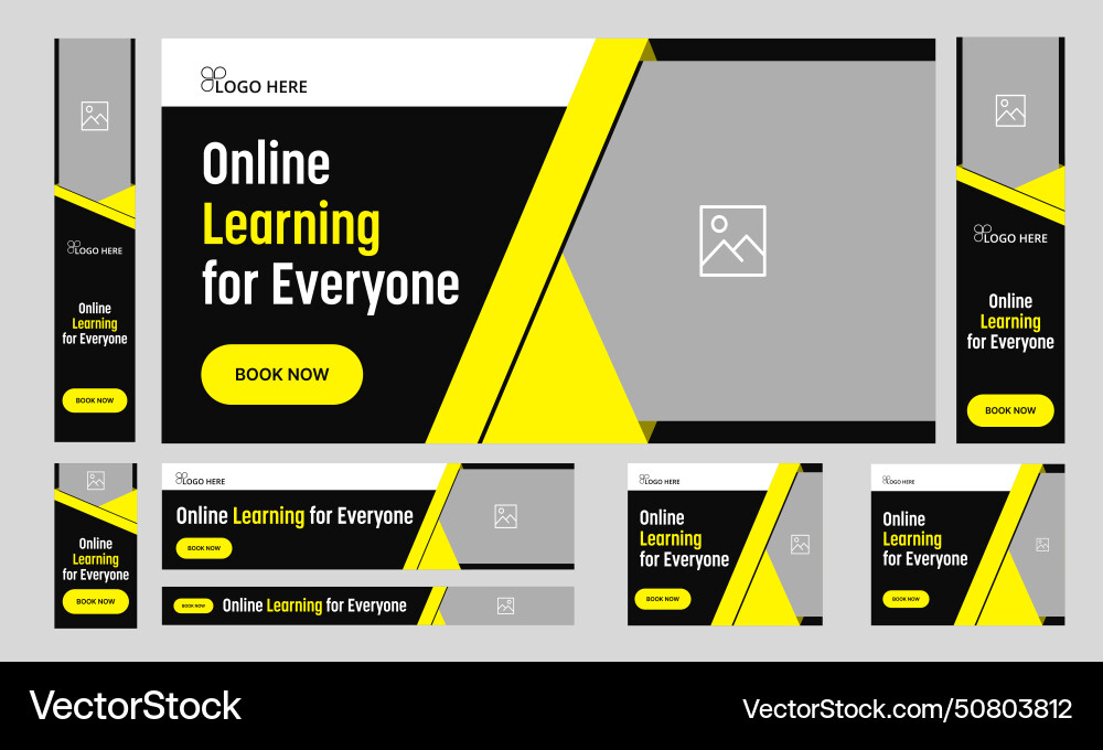 Web learning banner design in eps 10 file f Web learning banner design in eps 10 file f vector image