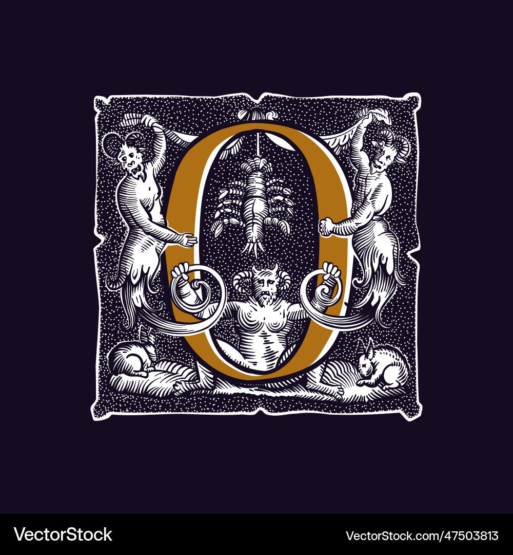 0 logo witchcraft number zero sign gothic 0 logo witchcraft number zero sign gothic vector image