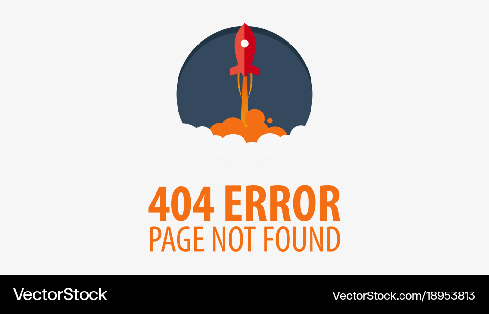 404 error page not found ui ux template vector image