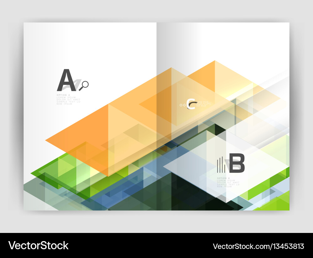 Abstract background with color triangles annual Abstract background with color triangles annual vector image