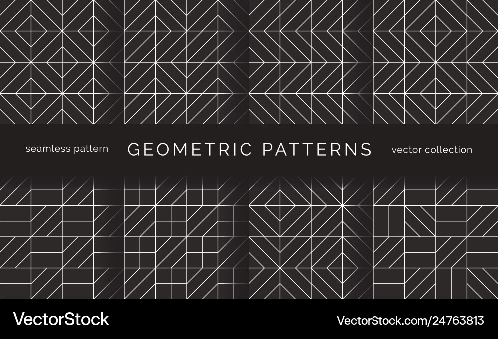 Abstract geometric seamless patterns Abstract geometric seamless patterns vector image