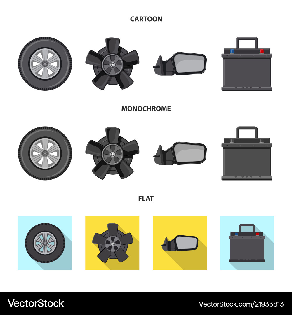 Auto and part sign set Auto and part sign set vector image