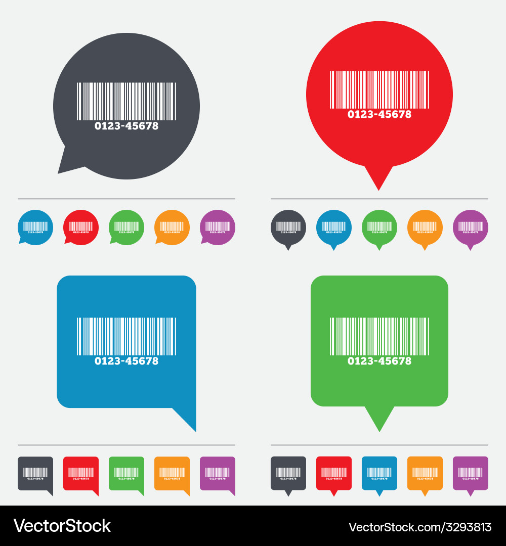 Bar code sign icon scan symbol vector image
