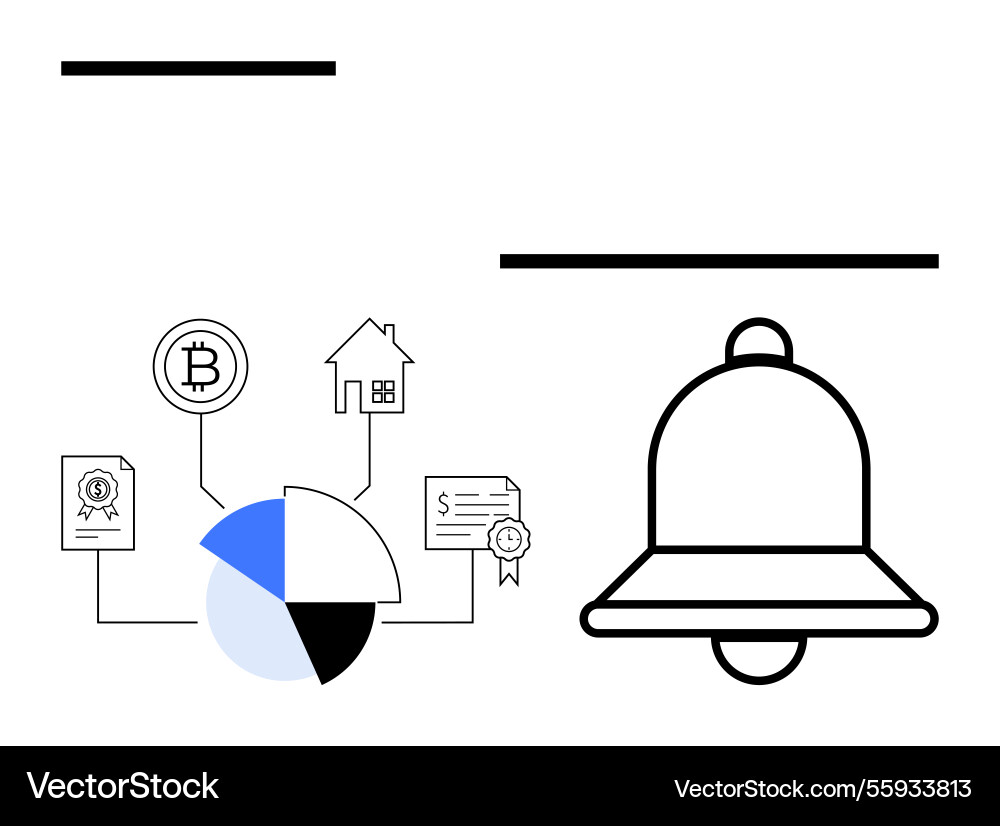 Blockchain integration with assets documents Blockchain integration with assets documents vector image