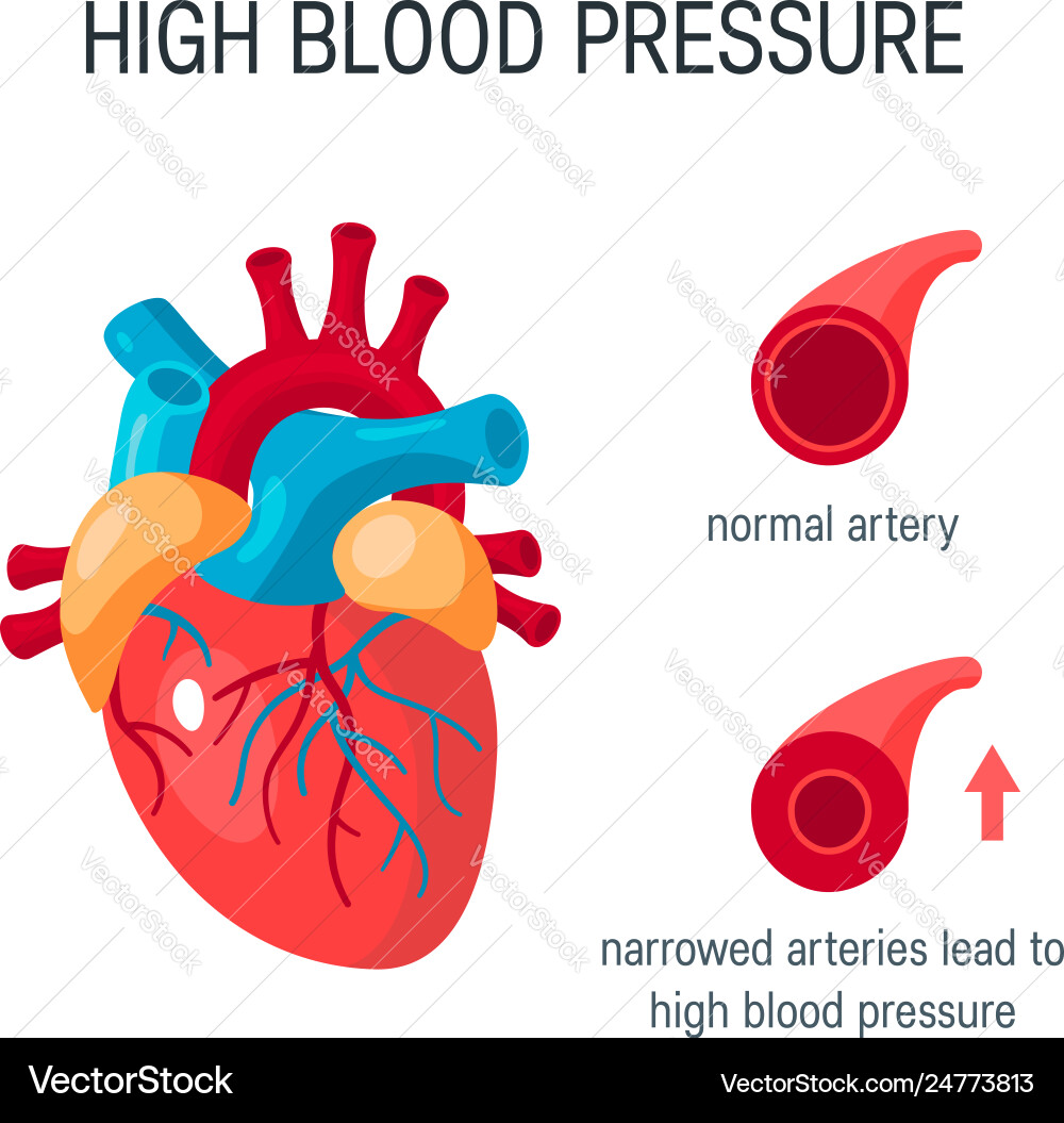 Blood pressure concept in flat style Blood pressure concept in flat style vector image