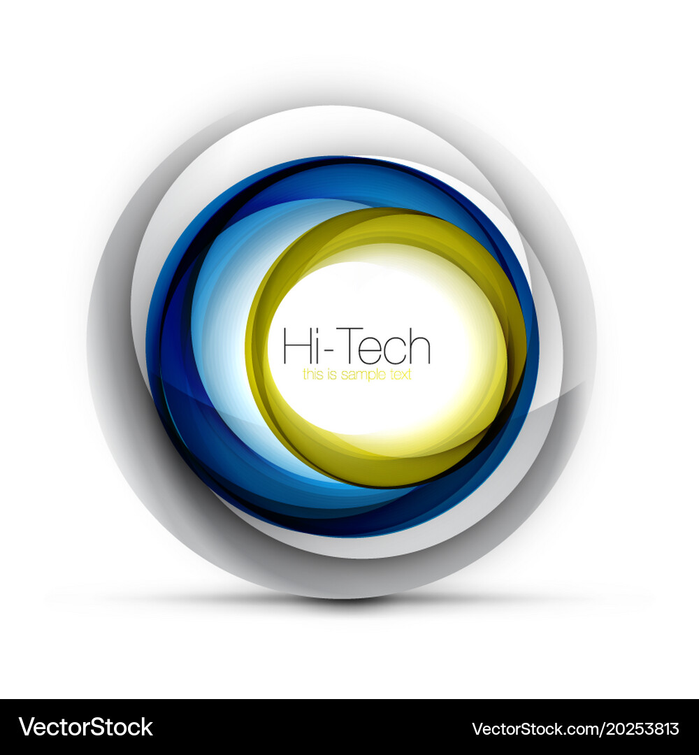 Digital techno sphere web banner button or icon Vector Image