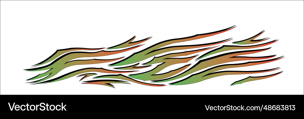 Green-orange tribes Vector Image