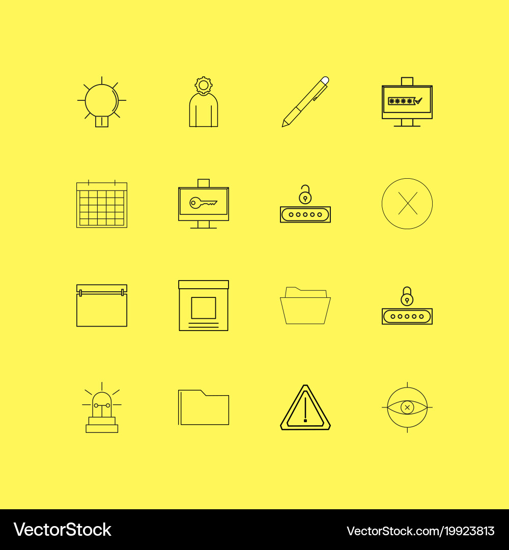 Internet technologies linear icon set simple vector image