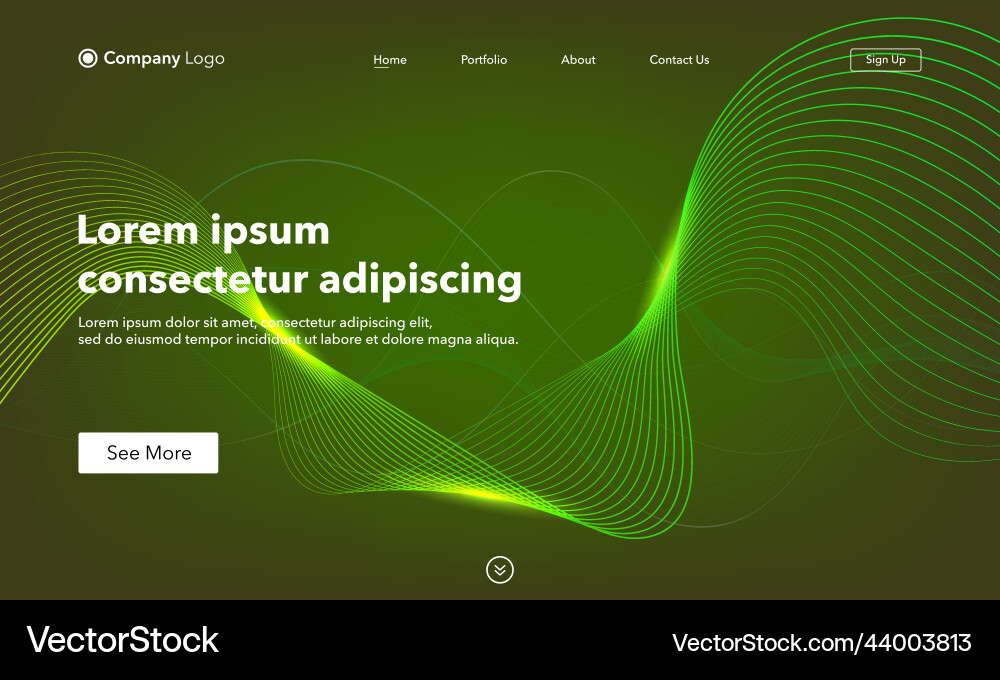 Landing page abstract background website template Landing page abstract background website template vector image