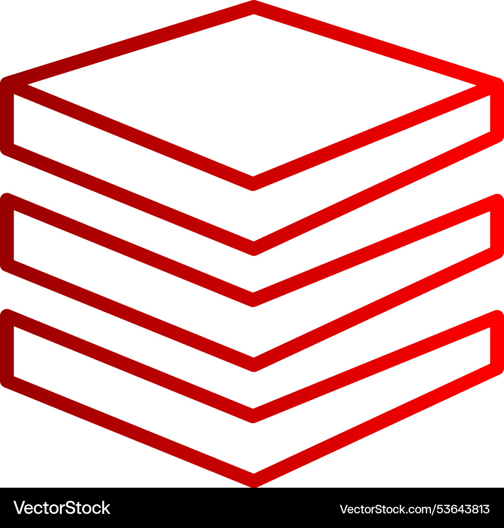 Layer line gradient icon Vector Image