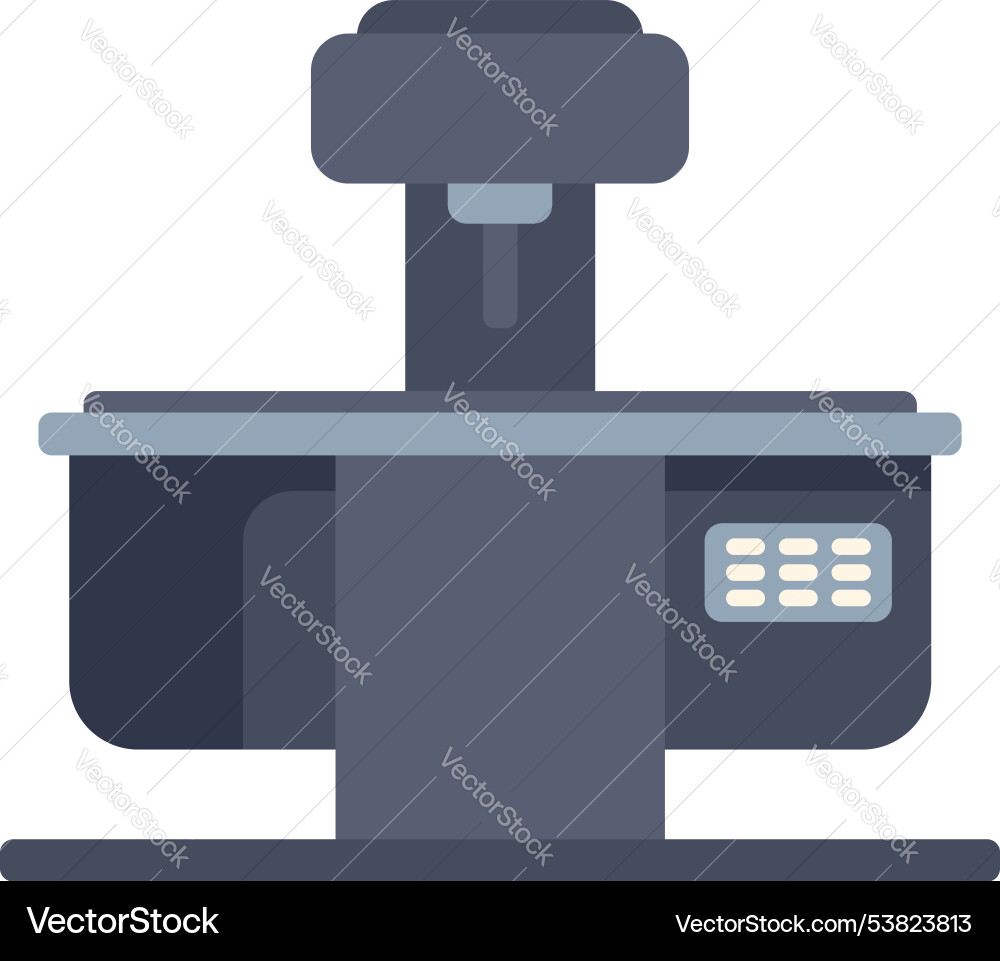 Modern medical equipment x ray machine standing Modern medical equipment x ray machine standing vector image