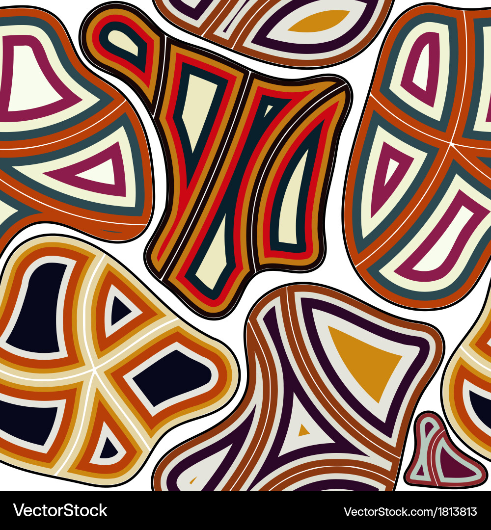 Seamless pattern with curved elements Vector Image