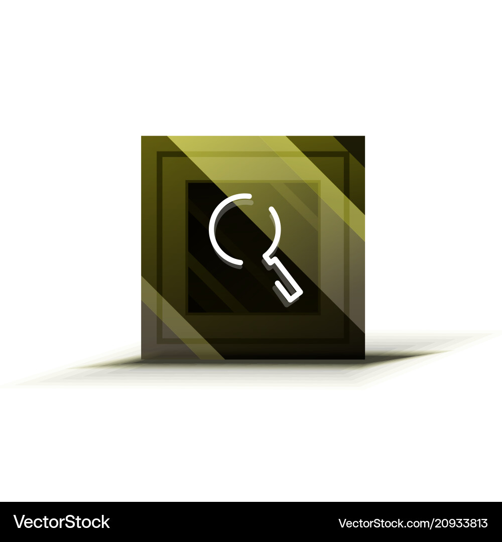 Search magnifier web button magnify icon modern Vector Image