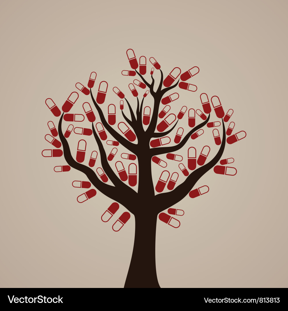 Tree a tablet Vector Image