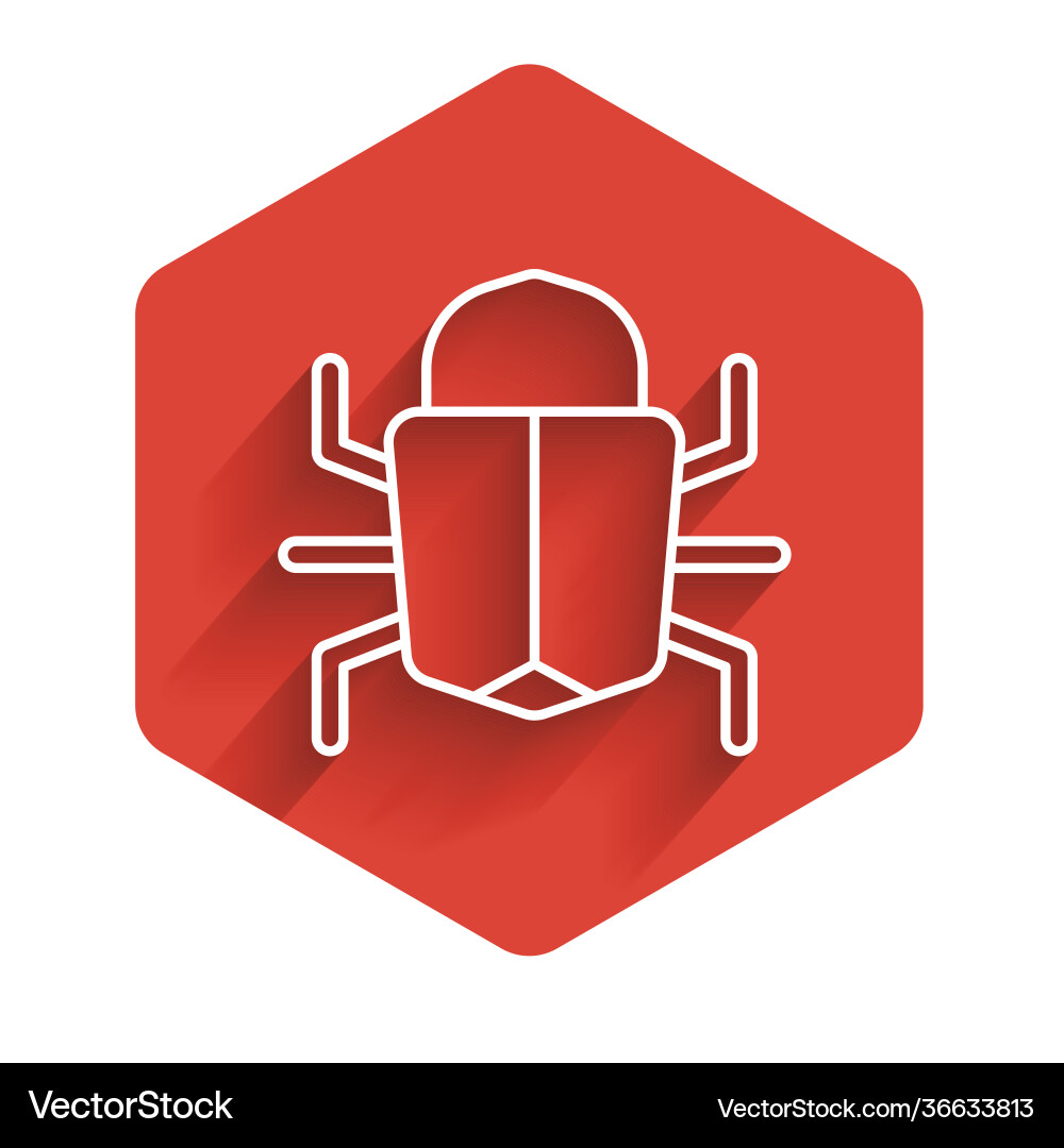White line system bug concept icon isolated White line system bug concept icon isolated vector image