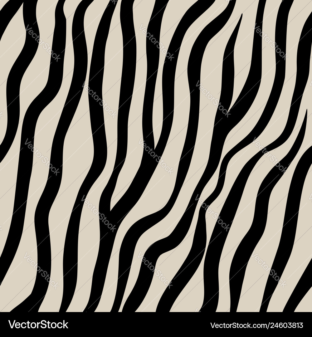 Zebra seamless pattern black hand drawn stripes Zebra seamless pattern black hand drawn stripes vector image