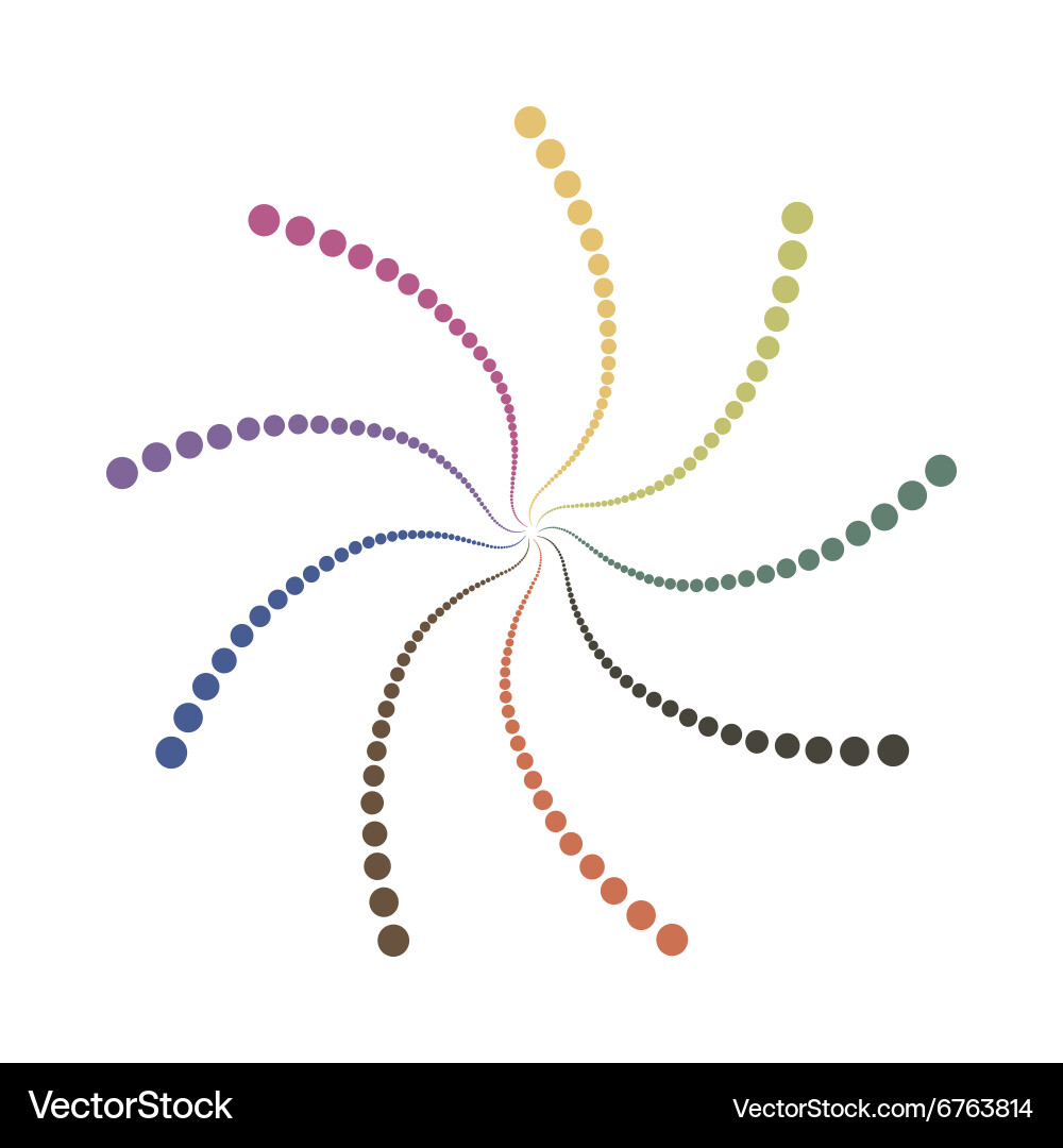 Abstract dotted shape design element vector image