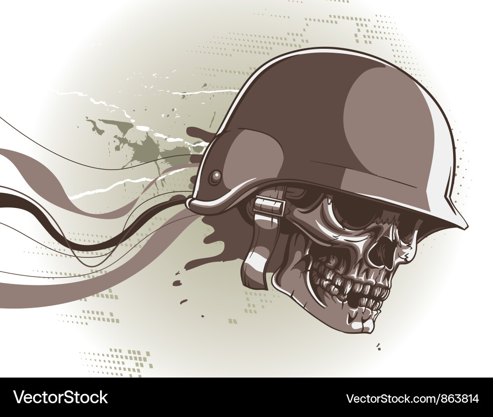 Abstract Skull with Grunge Texture Vector Image