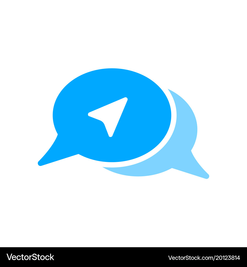 Arrow bubble chat message send icon vector image